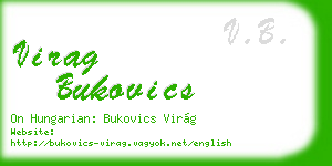 virag bukovics business card